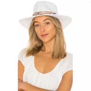 NWT Àle by Alessandra Bailey white tan straw hat
